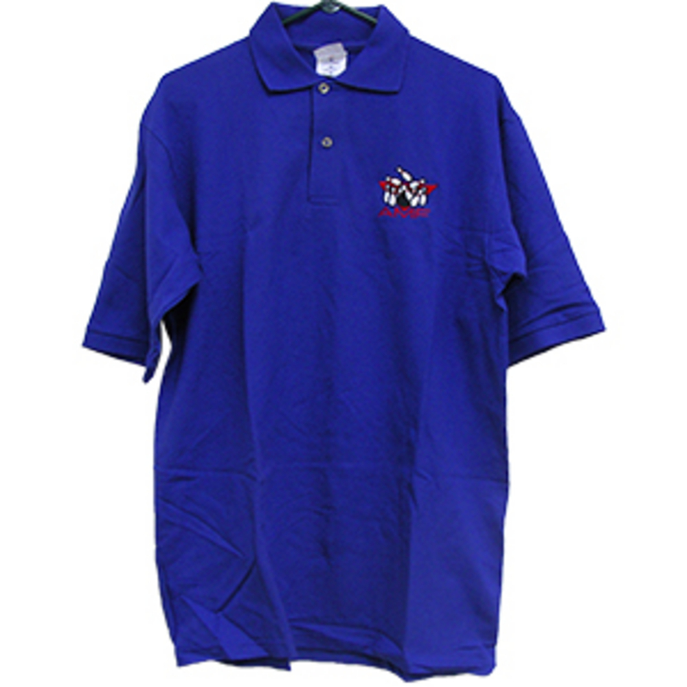 AMF 300 AMF Polo Shirt Royal Blue Bowling Accessories