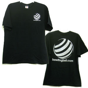 bowlingball.com Black T-Shirt w/ Metallic Silver Lettering bowlingball.com Black T-Shirt w/ Metallic Silver Lettering
