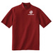 bowlingballcom Red Mock Neck Shirt w White Embroidered Logo Bowling Shirts