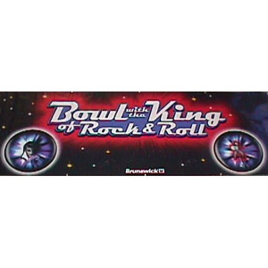 Brunswick Elvis Presley Bowl with the King Bowling Banner Brunswick Elvis Presley Bowl with the King Bowling Banner