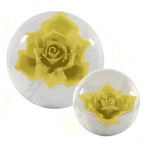 Clear Balls KR Clear Yellow Rose Clear Balls KR Clear Yellow Rose