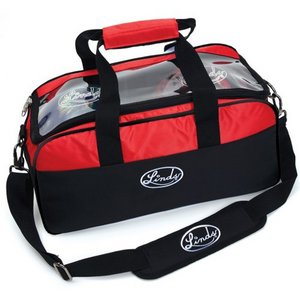 Linds Basic Clear Double Tote Black/Red