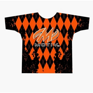 Motiv Orange Argyle Dye-Sublimated Crew Neck Motiv Orange Argyle Dye-Sublimated Crew Neck