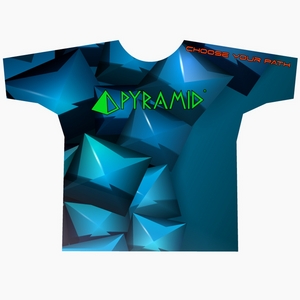 Pyramid Blue Cubes Dye-Sublimated Crew Neck Pyramid Blue Cubes Dye-Sublimated Crew Neck