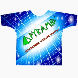 Pyramid Blue Star Grid Dye-Sublimated Crew Neck Pyramid Blue Star Grid Dye-Sublimated Crew Neck