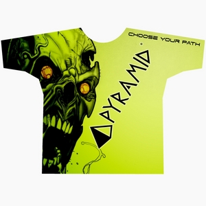 Pyramid Yellow Skull Dye-Sublimated Crew Neck Pyramid Yellow Skull Dye-Sublimated Crew Neck
