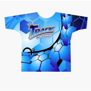 Track Blue Octagon Dye-Sublimated Crew Neck Track Blue Octagon Dye-Sublimated Crew Neck